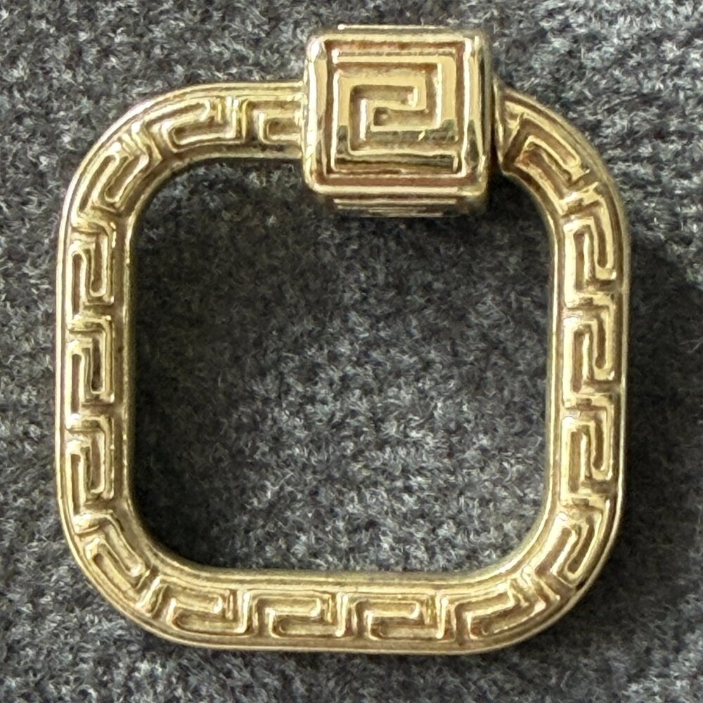 Marla Aaron 14kt Green Gold Meander Lock